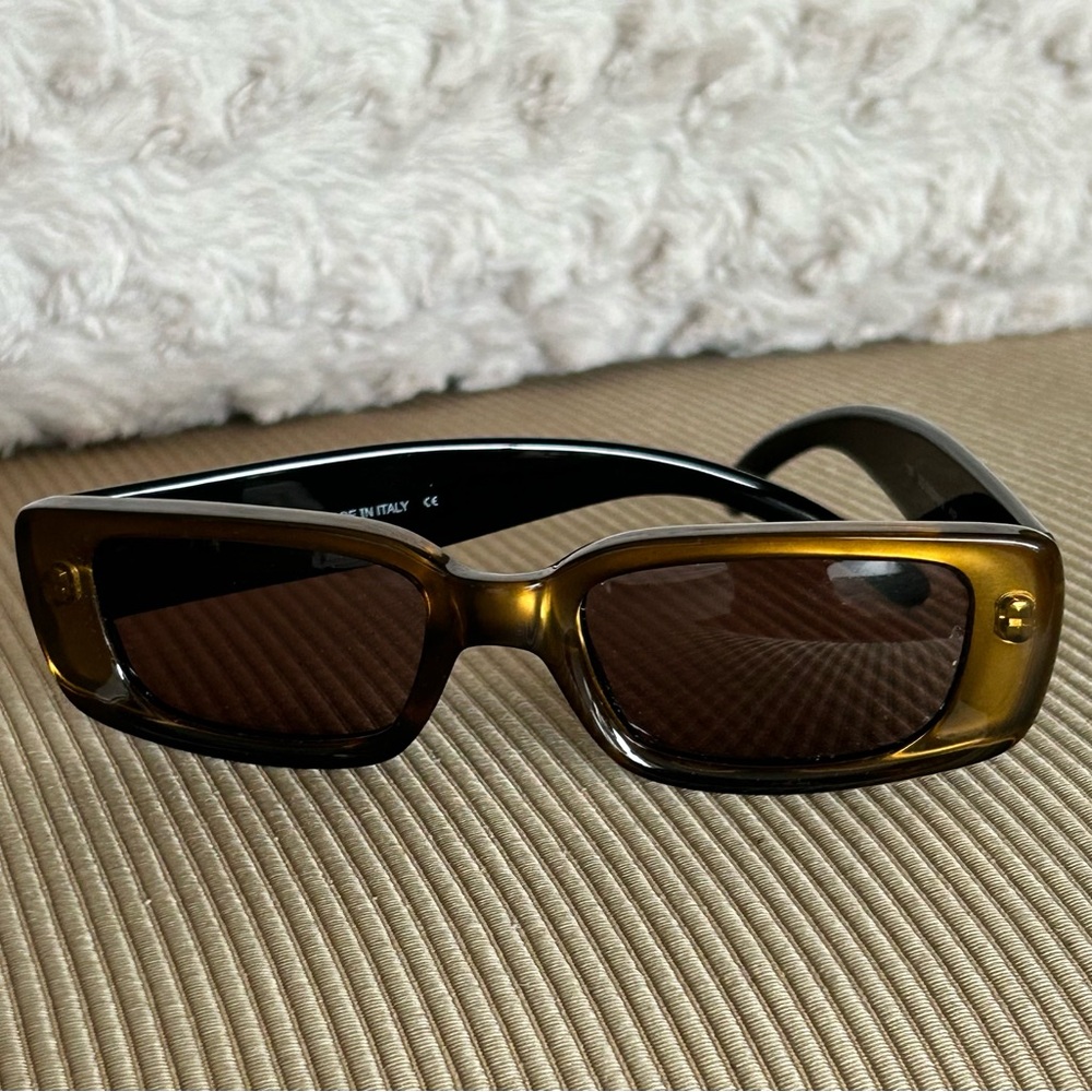 Gucci Brown Rectangular Sunglasses